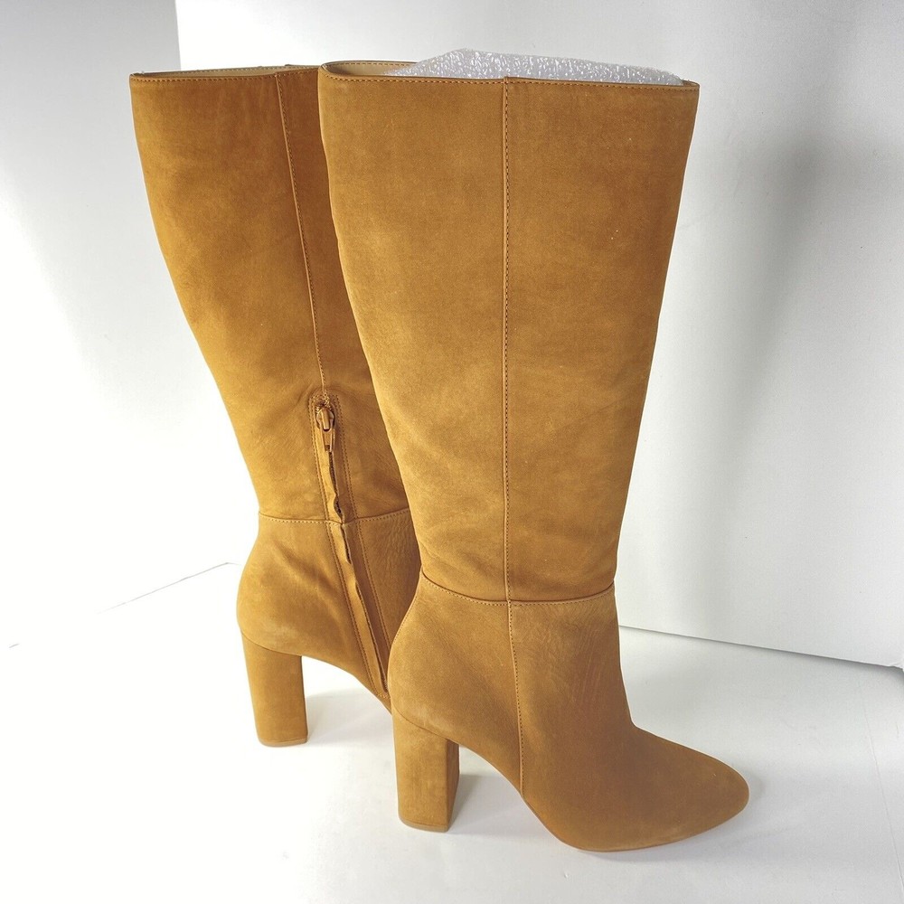 Steve Madden Womens Ninny Tan Knee-High Boots Shoes 8 Medium M Camel Nubuck New